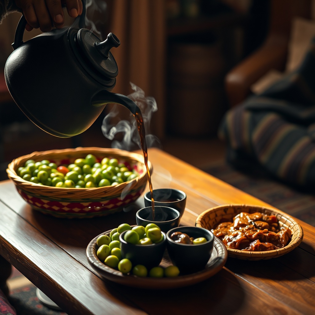 Traditional Ethiopian coffee ceremony with jebena and injera platter, a must-experience activity for travelers planning Addis-Abeba en 48h.